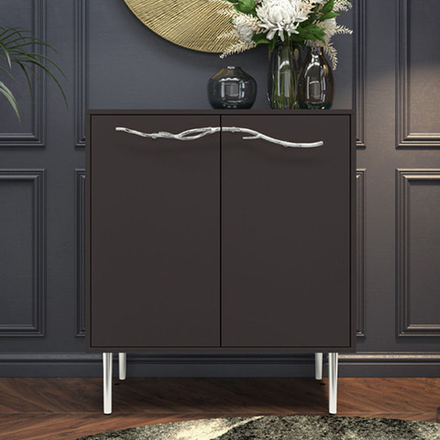 Комод Арт Колор matte Стайл Сильвер с 2 полками Терпкий коричневый матовый