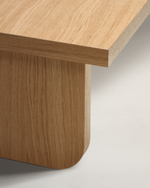 Oaq Журнальный столик из шпона дуба с натуральной отделкой 140 x 75 см