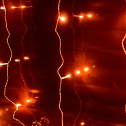 ULD-C3020-160-DTA AMBER IP20 Занавес светодиодный. 3х2м. 160 светодиодов. Янтарный свет. Провод прозрачный. TM Uniel