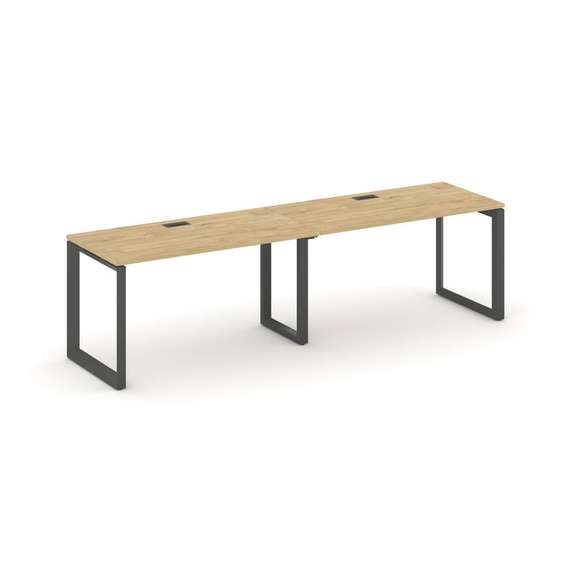 Style Project Рабочая станция односторонняя SN-59O.ORS-014 Тиквуд Светлый/Металл Антрацит/Черный Заг