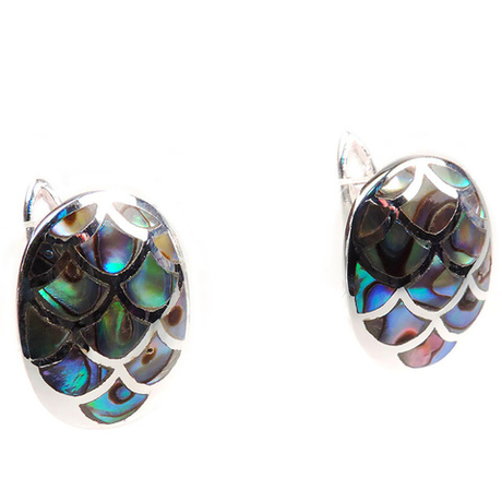 Серьги "Рыбка" перламутр халиотис