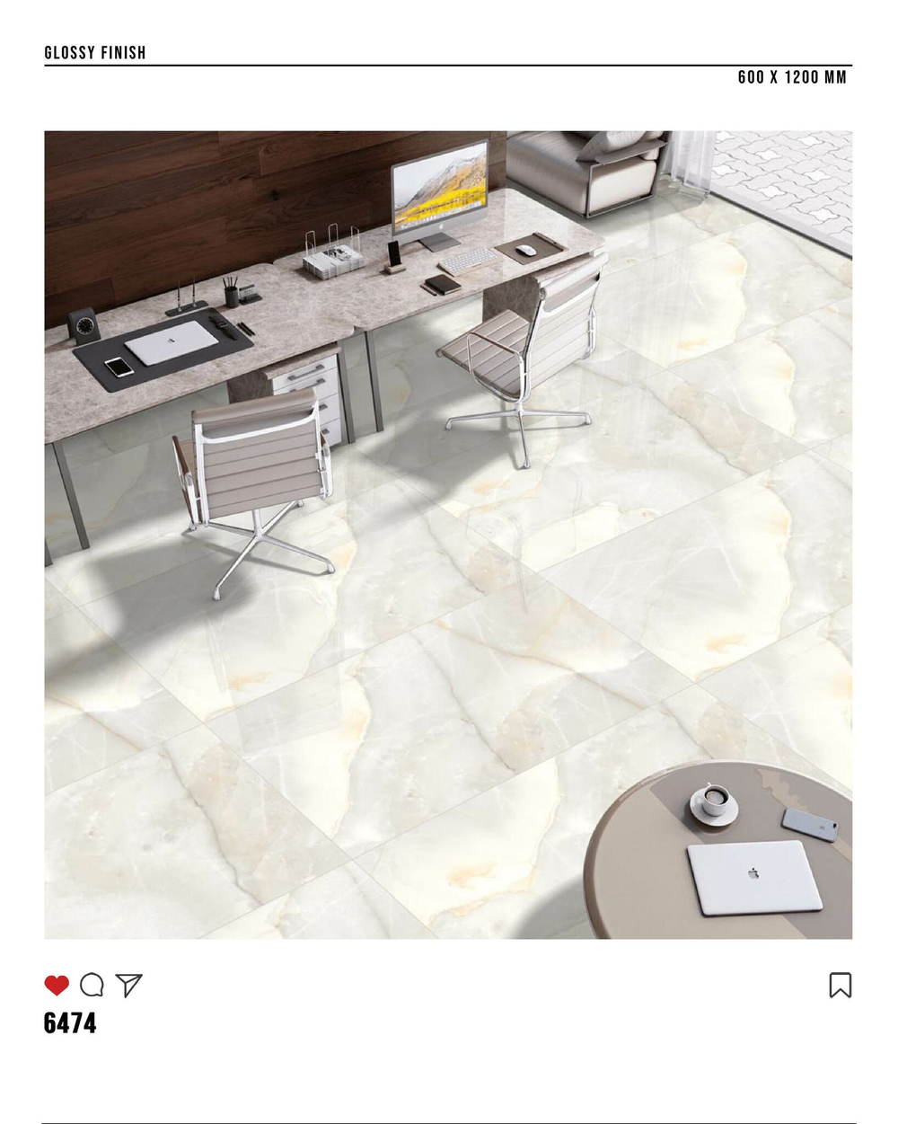 Керамогранит glossy №5, 60х120, 6474