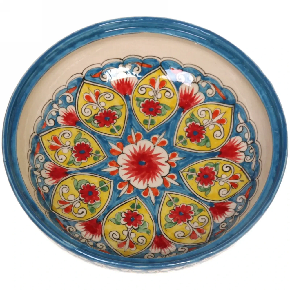 Блинница большая Qora galam Риштанская керамика 20*17см