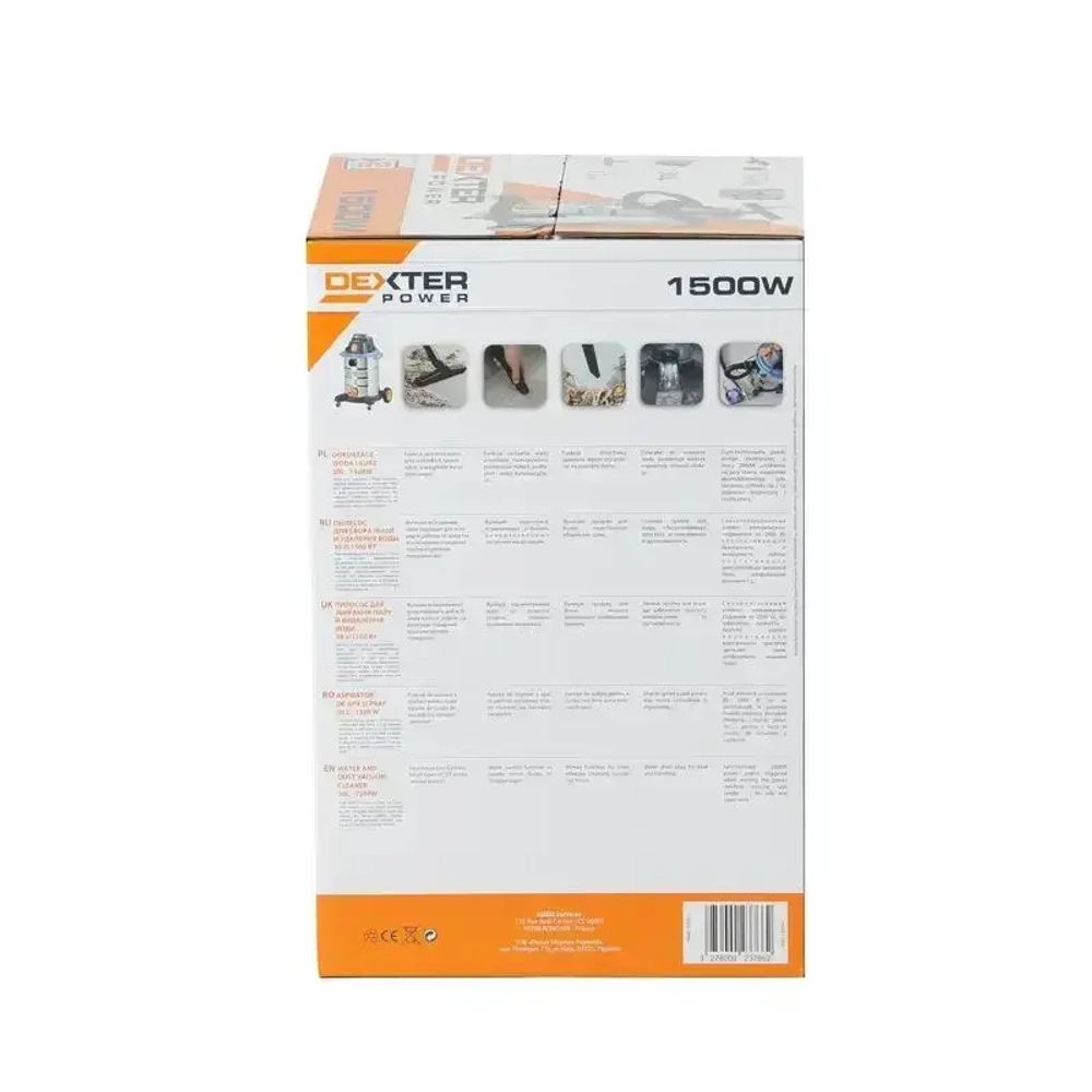 Пылесос строительный Dexter Power 1500 Вт 30 л