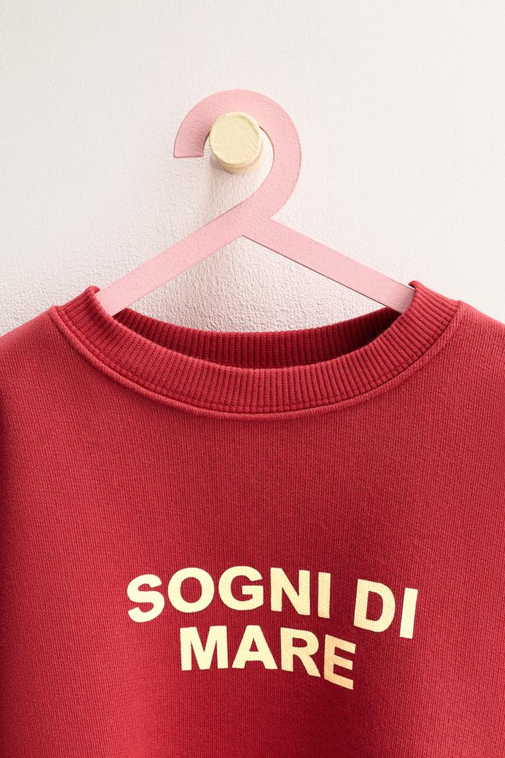 ZARA TIMELESS - ОДНОТОННАЯ ТОЛСТОВКА С НАДПИСЬЮ, КРАСНЫЙ