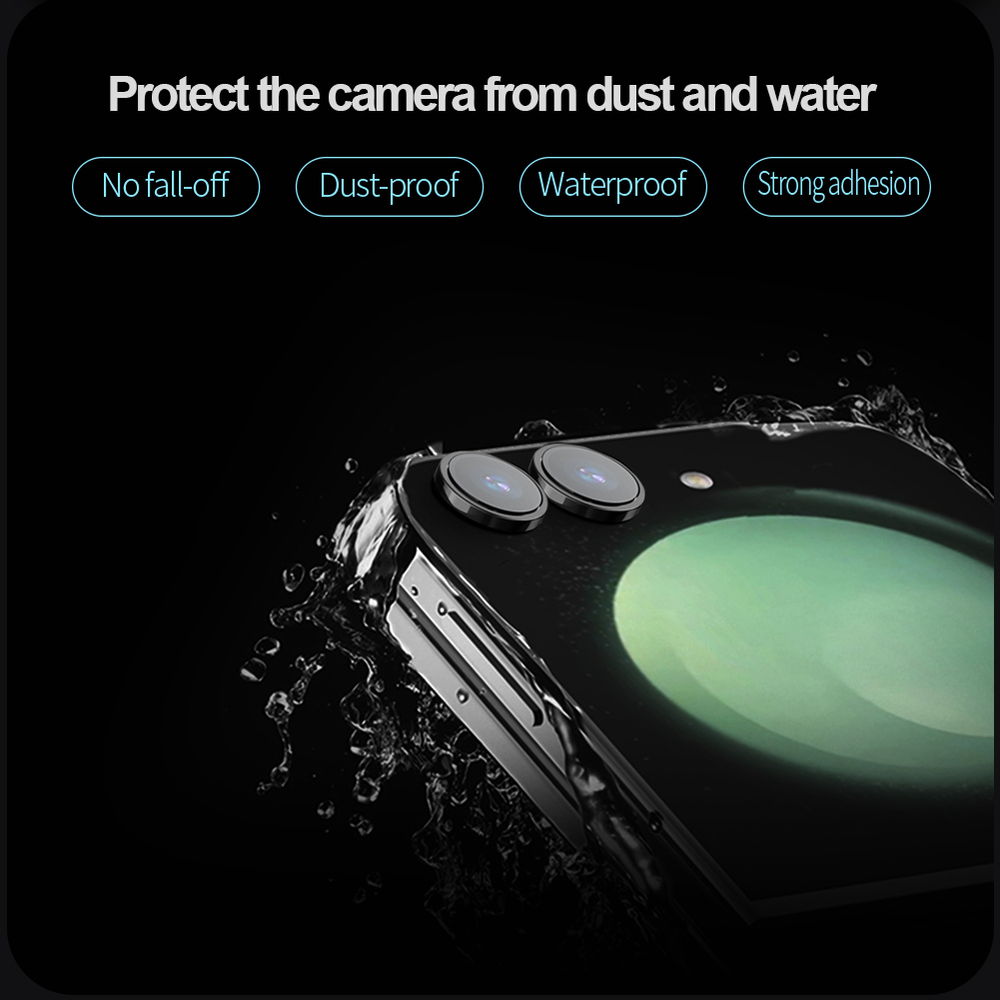 Защитное закаленное стекло от Nillkin на камеру смартфона Samsung Galaxy Z Flip 5, серия CLRFilm Camera Tempered Glass
