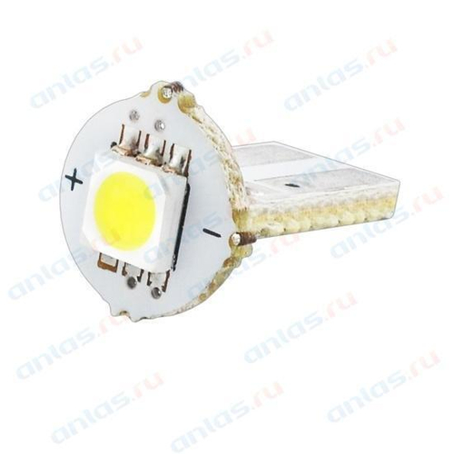 Светодиод 12 В 5 Вт без цоколя белый 1 SMD (габариты, повт.поворотника) 5050 Skyway ST10-1SMD-5050/T10-5050-1