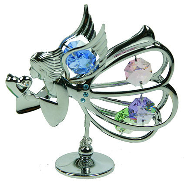 Фигурка декоративная Crystocraft Ангел с кристаллами Swarovski 9х10 см