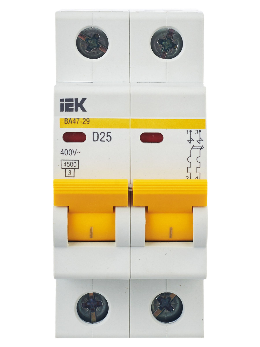 KARAT Автоматический выключатель ВА47-29 2P D 25А 4,5кА IEK