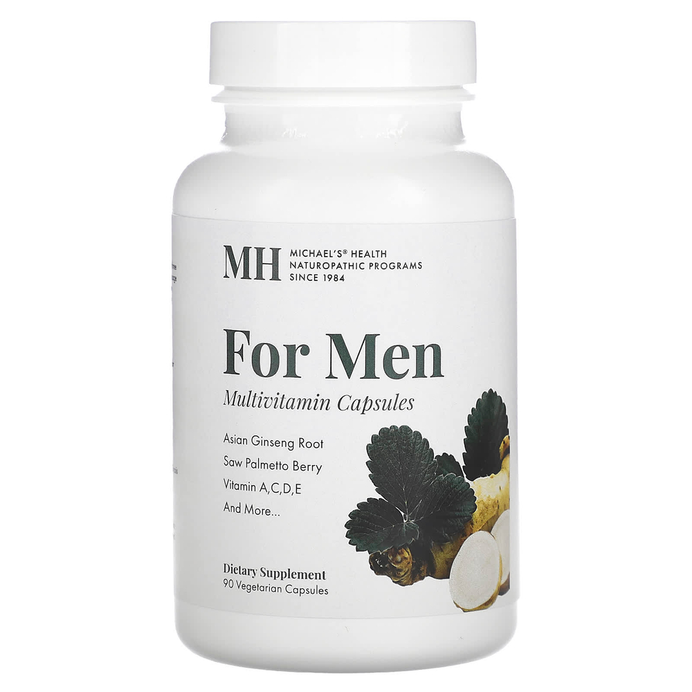 Michael's Health, Для мужчин, мультивитаминные капсулы, 90 вегетарианских капсул