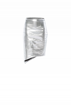 Юбка карандаш с ассиметричными складками 21 -19SS