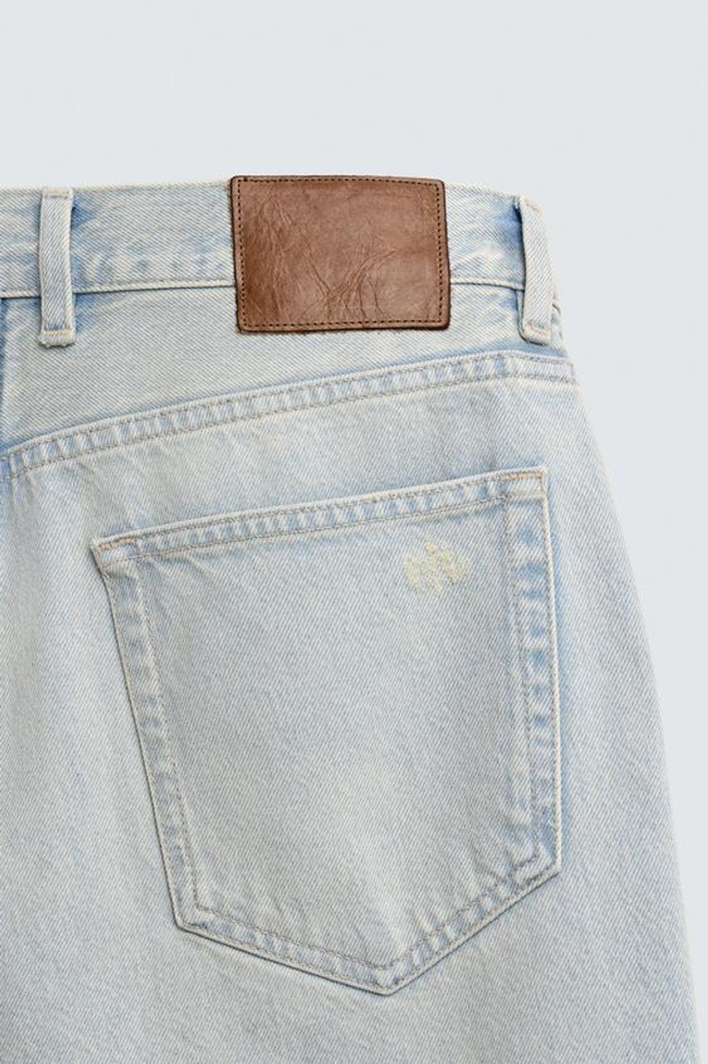 ZARA ДЖИНСОВЫЕ ШОРТЫ RELAXED FIT, ГОЛУБОЙ