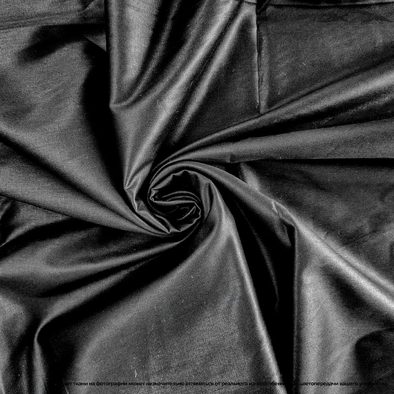 Сатин гладь. &quot;Черный&quot; | ш.220 см | 120 г/м² | хлопок-100%