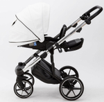 Детская коляска Adamex Lumi Air SE Deluxe 3 в 1 L-SA501 (БЕЛ.КОЖА+ХРОМ РАМА)
