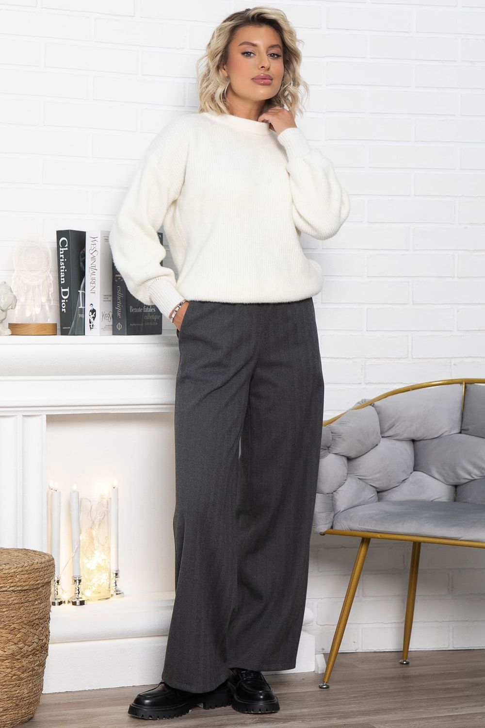 Брюки прямые Лиора (серые) Б15006-8М LT Collection