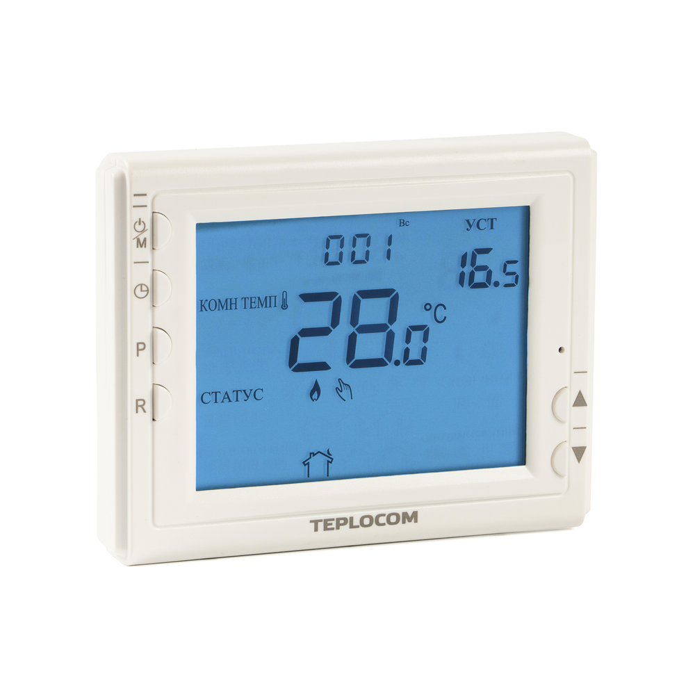 Термостат комнатный, проводной, TEPLOCOM TS-PROG-2AA/8A, Бастион 912