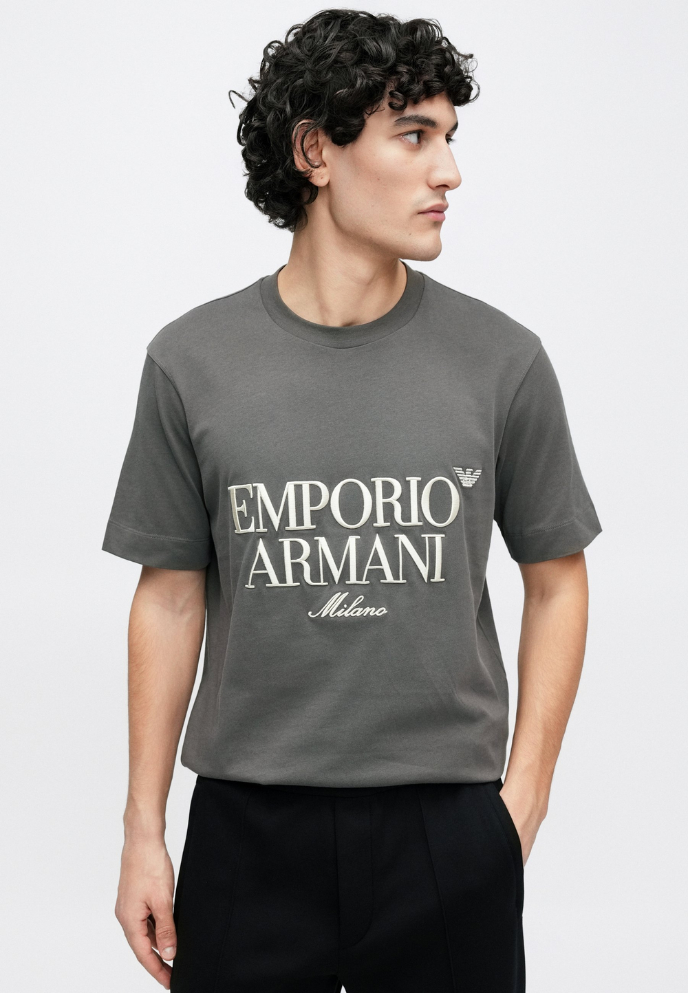 Emporio Armani Футболка с принтом - Серый