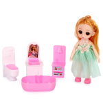 Дом для куклы с куклой и мебелью коробка ABL1014