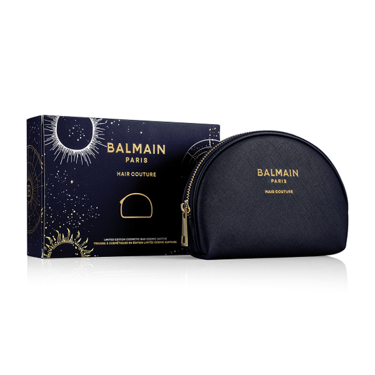 Balmain Hair Couture Косметичка Космический сапфир кожаная Limited Edition Cosmetic Bag FW25
