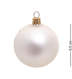 НФШ-1540 Ел.украшение Шар «Собачки» белый 65 мм