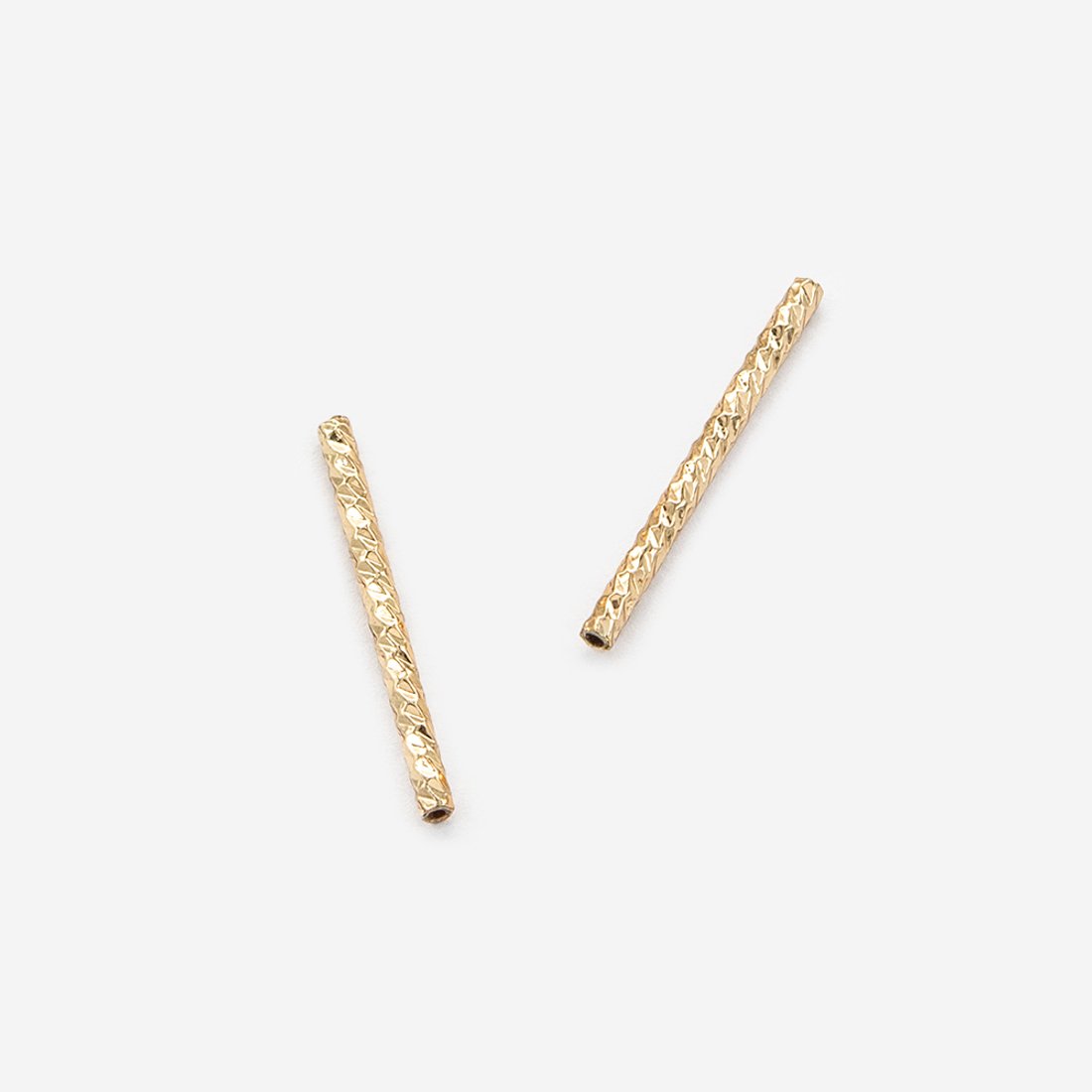 Разделитель-трубочка, рифление, 20*1,5мм, позолота