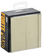 FORTE&PIANO Выключатель 2-клавишный с индикацией 10А FP806M металл серый сланец IEK