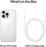 Смартфон Apple iPhone 16 Pro, 256 GB, White Titanium, nanoSIM+eSIM