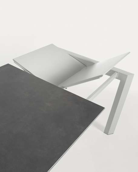 Стол Atta140 (200) x90 серый керамика