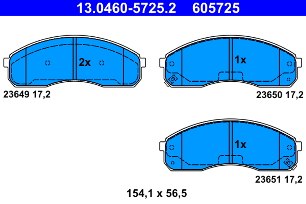 ATE - 13046057252-ATE - Brake Pad Set, disc brake