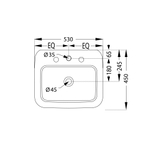 Подвесная раковина Artize LXS-WHT-67801