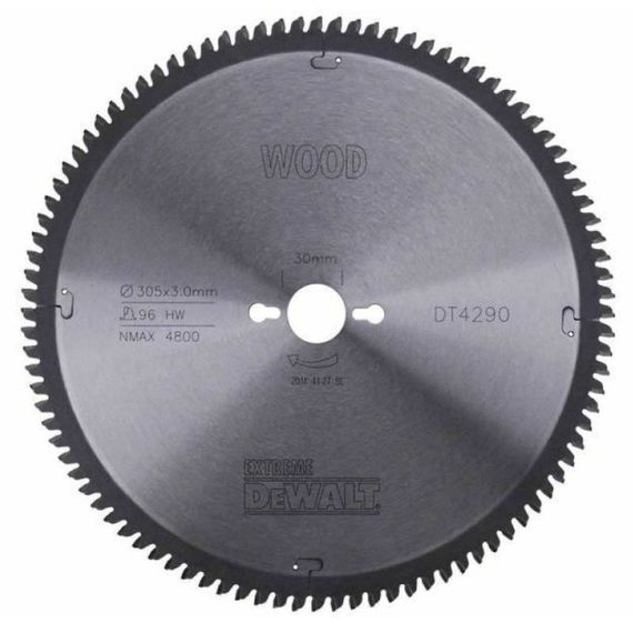 Диск пильный по дереву DeWalt EXTREME WORKSHOP DT4290 305х30мм 96T