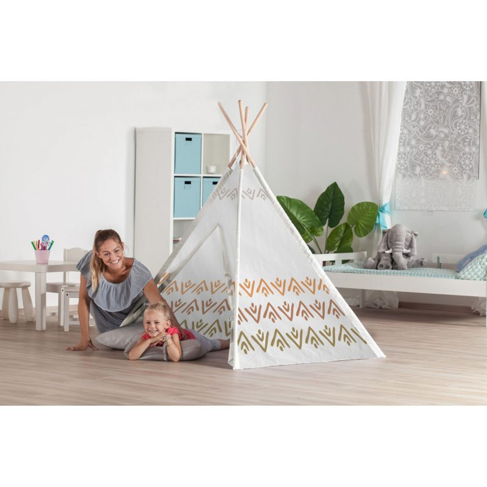 John - деревянная вигвамная палатка TIPI Beige 77102