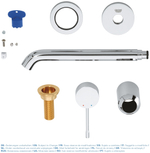 Внешняя часть смесителя для раковины GROHE Essence скрытого монтажа, на 2 отверстия, M-Size, хром (29192001)