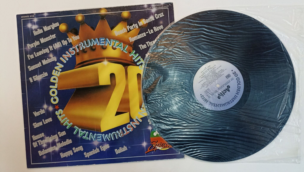 Винтажная виниловая пластинка LP 20 Golden Instrumental Hits (Швейцария 1977)
