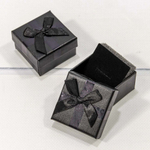 Коробка Ювелирная 5х5х3 см Набор 2 шт с бантом (Черный)