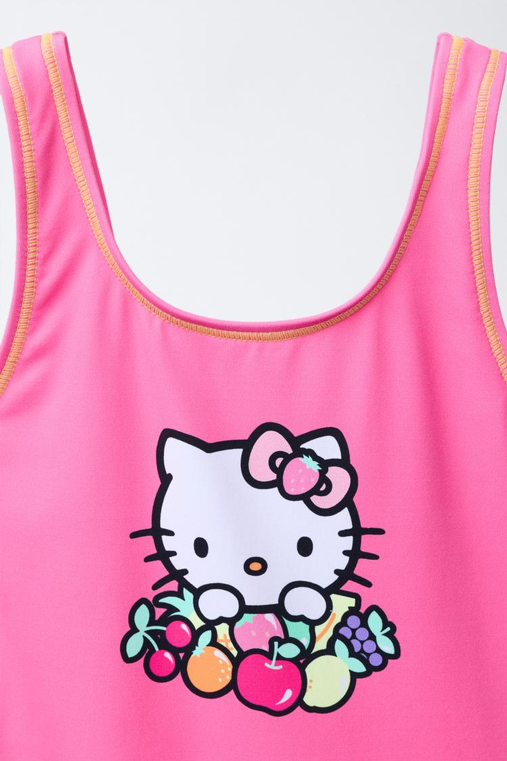 ZARA КУПАЛЬНИК С ФРУКТАМИ HELLO KITTY © SANRIO, ЦВЕТ ФУКСИИ