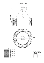 Подвесная люстра Stilfort ADMIRE 2174/09/10P