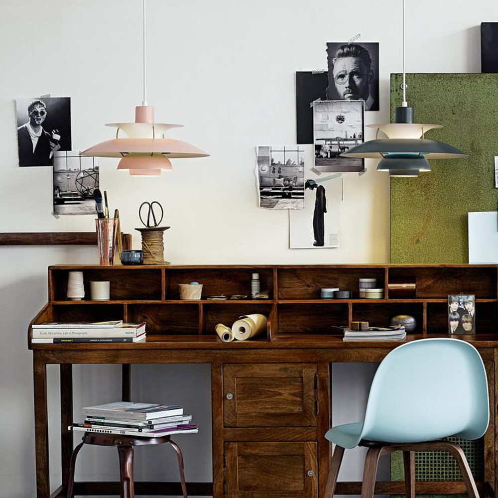 Pendant design lamp PH 5 by Louis Poulse (Green)