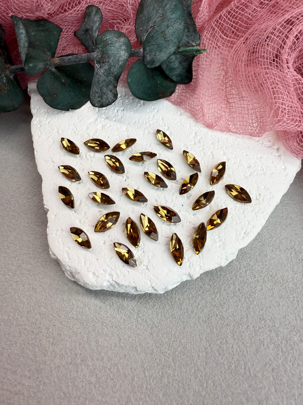 Наветт Navette 10*5 мм, Light smoke topaz