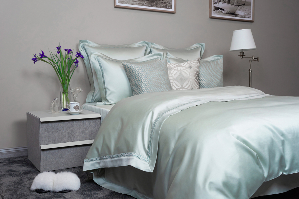 Постельное белье 2 спальное евро макси Сlaire Batiste Atelier Loire мятное