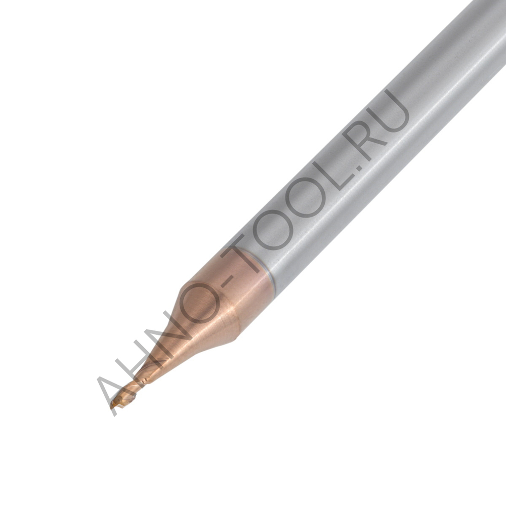 Фреза твердосплавная концевая   0.9мм (L=50, l=2.3, хв=6) Z2 35° микро BRGM-2ES-D0.9 AHNO