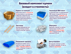 Купель для бани и улицы 197*197