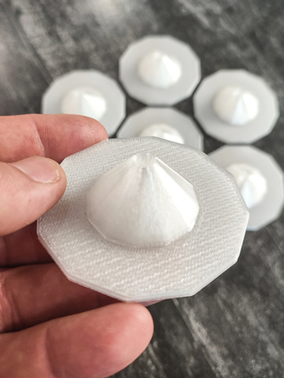 Прозрачная подставка для гвоздика кондитерского Ромашка от Киры