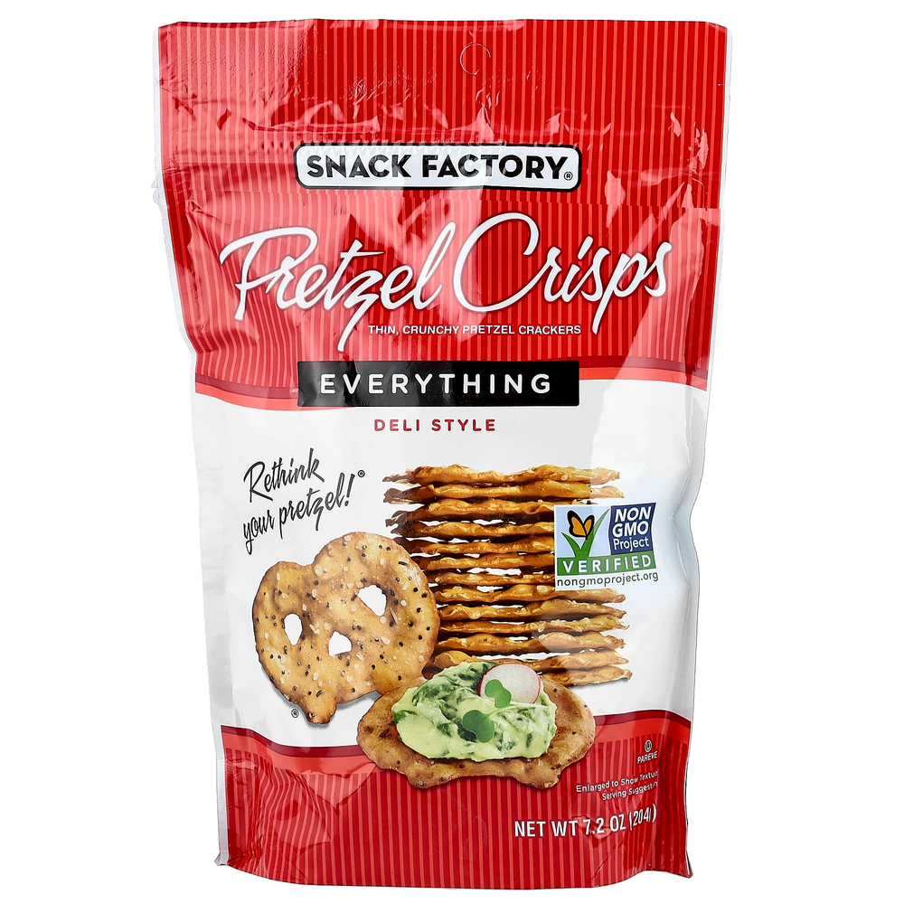 Snack Factory, Крендели с чипсами, Everything, для гурманов, 204 г (7,2 унции)