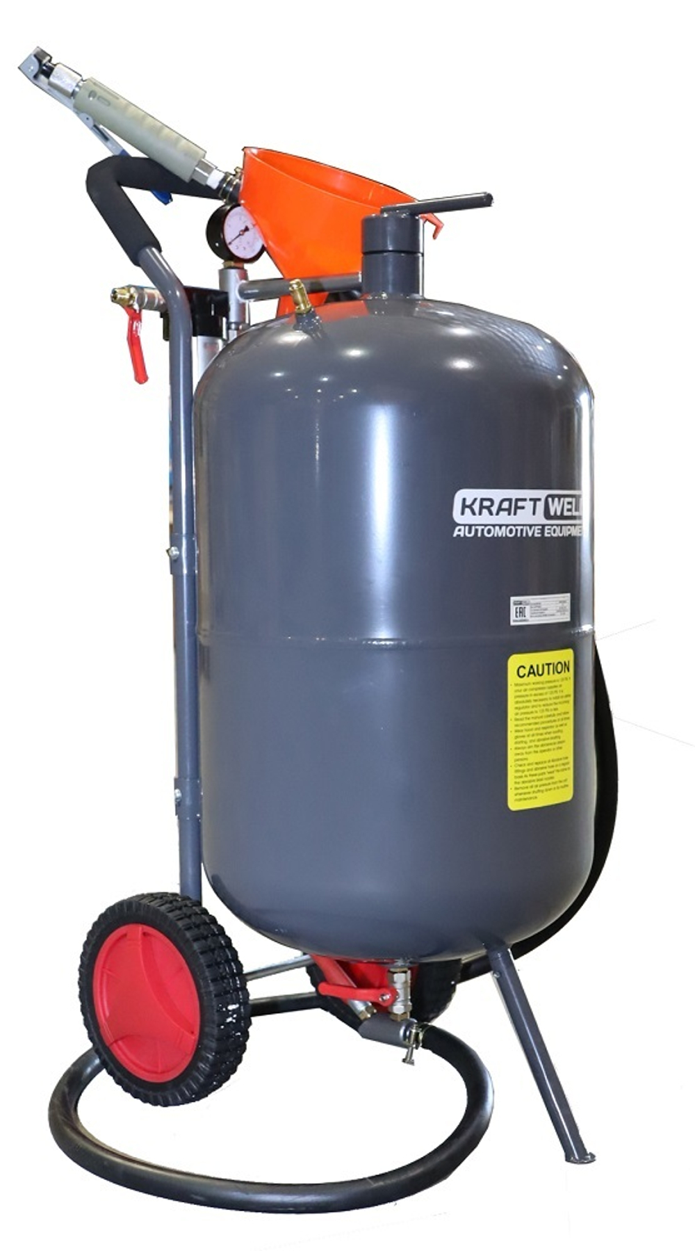 KraftWell KRW-SB20H Установка пескоструйная 74 л мобильная