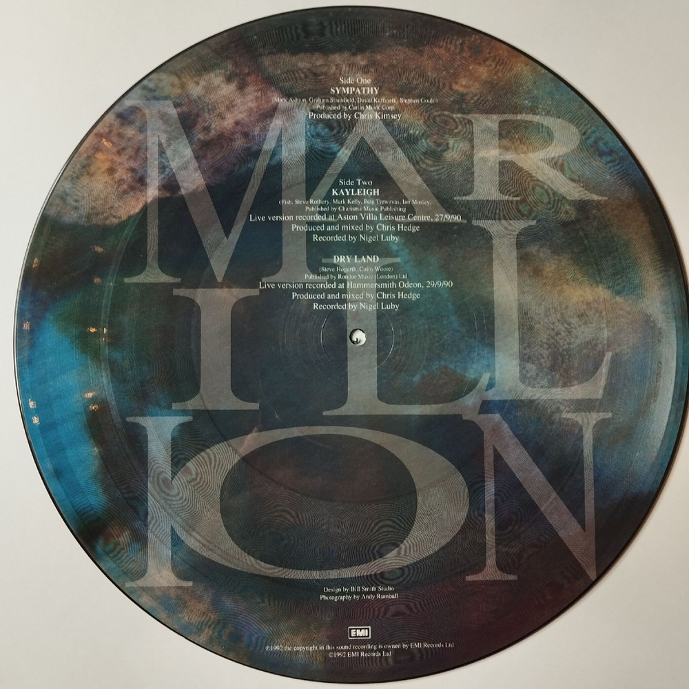 Винтажная виниловая пластинка LP Marillion Sympathy (UK 1992) Maxi Single Picture Disc