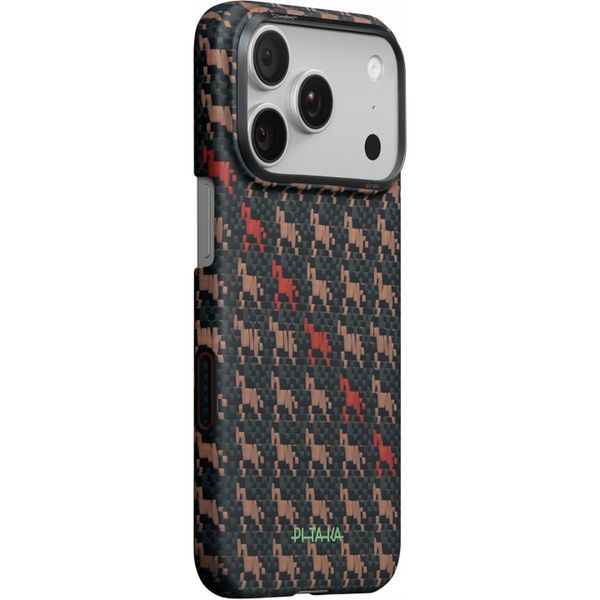 Чехол Pitaka Edge Case для iPhone 17 Pro, Чёрно-коричневый | Ebon Kylin