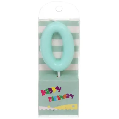 Свеча для торта Цифра Праздник «0» 9 см