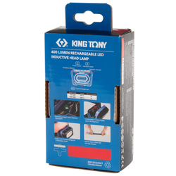 KING TONY (9TA522) Фонарь светодиодный налобный, Li-Ion, 400 люмен