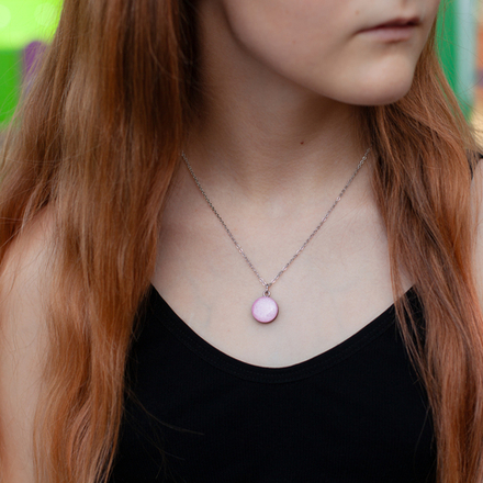 Кулон Малый - Круг Роспись  -  Королевский Сапфир